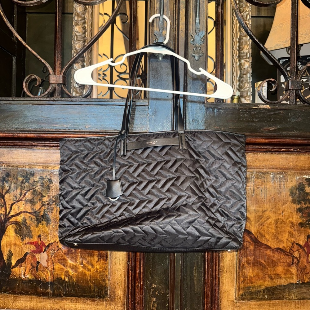 Radley London Black Quilted Tote Bag